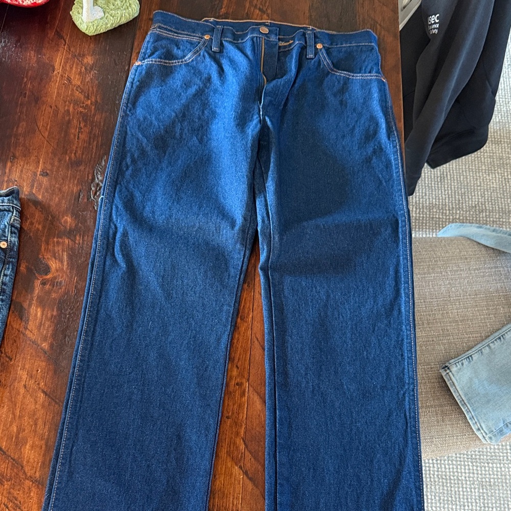Wrangler Dark Blue Straight Jeans